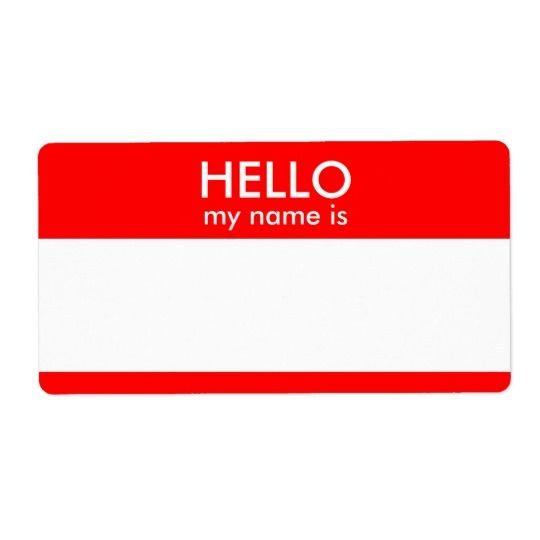 Карточки hello my name is