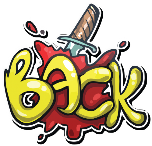 Удар в спину наклейка КС го