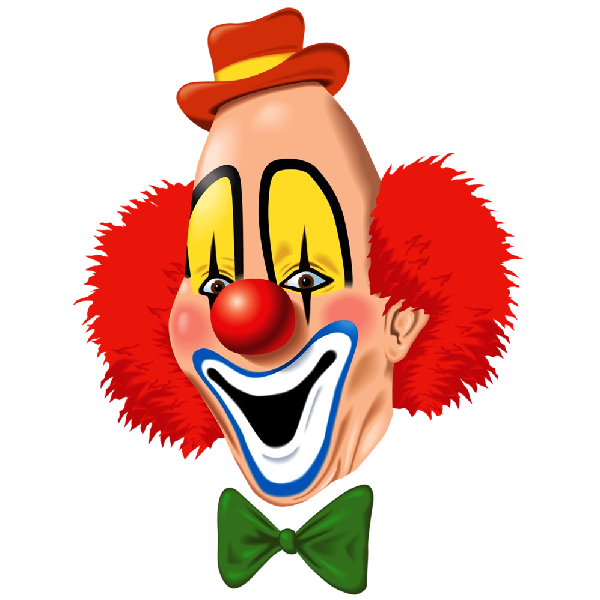 Страшный клоун наклейка