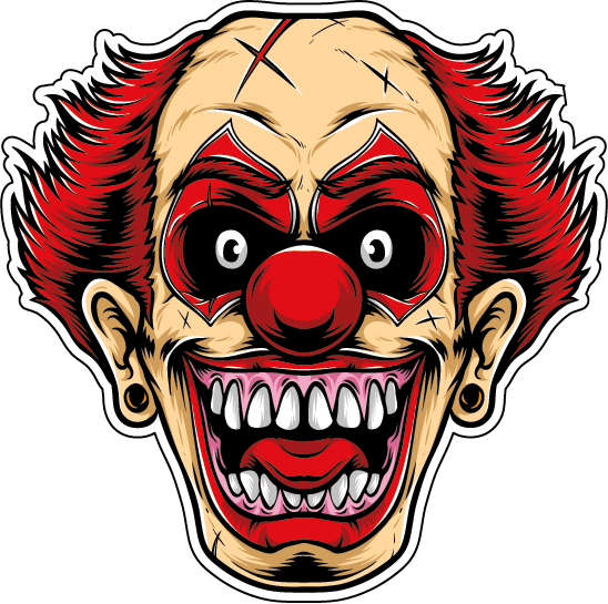 Клоун стикер