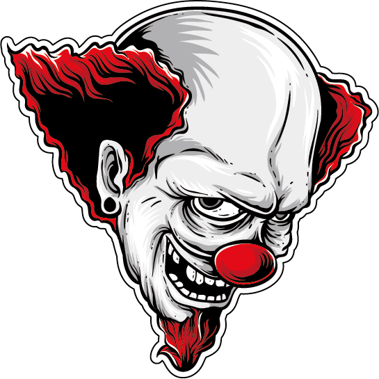 Клоунский стикер