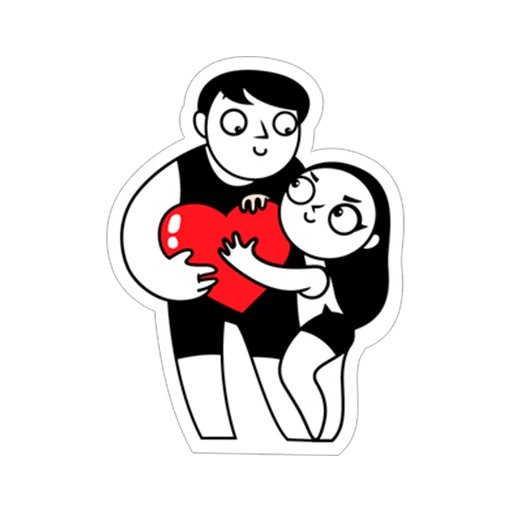 Котики обнимаются мультяшные