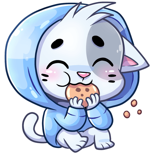 Стикеры ВК котик бисквит