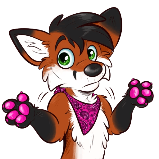 Фурри Стикеры флип