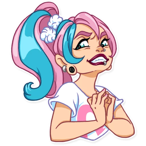 Стикеры пастельная девочка