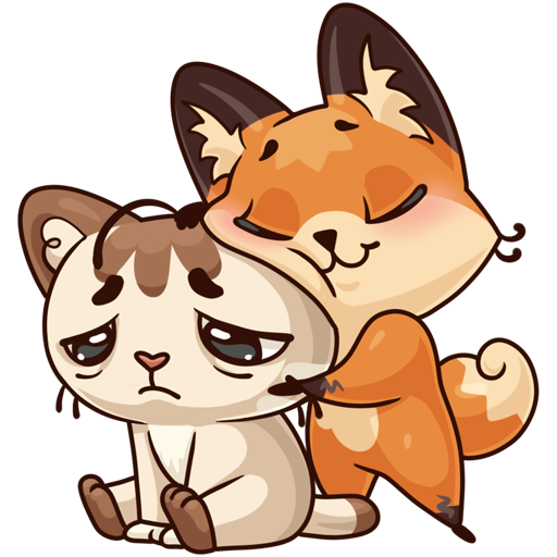 Стикер обнимашки