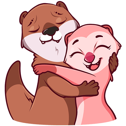 Стикеры обнимающиеся