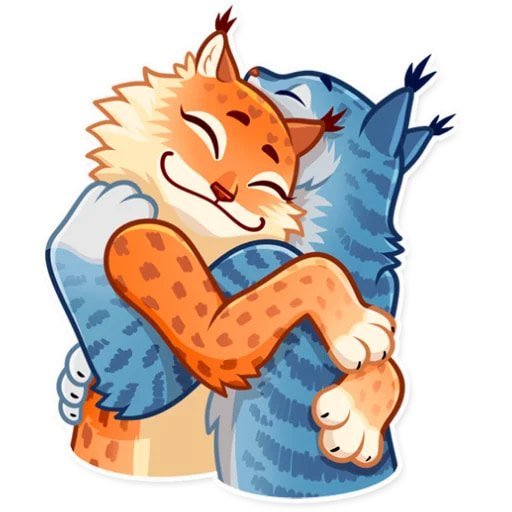 Стикер обнимашки