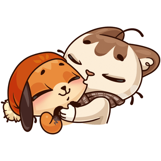 Стикер обнимашки