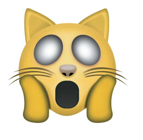 Удивленный кот эмодзи