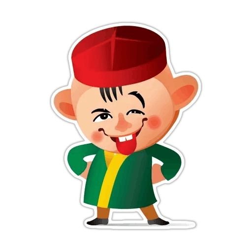 Мальчик в тюбетейке вектор