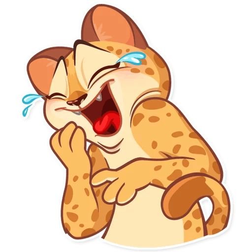 Стикер смеется