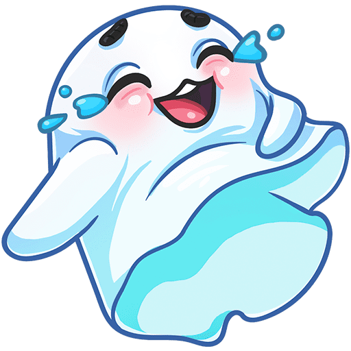 Стикер смеется