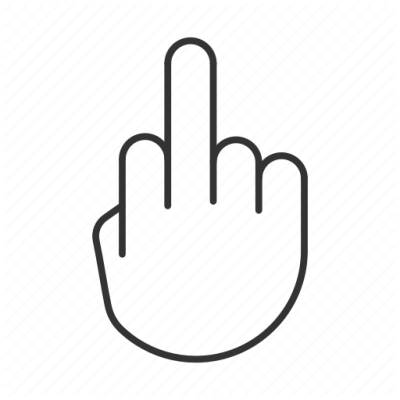 Средний палец иконка