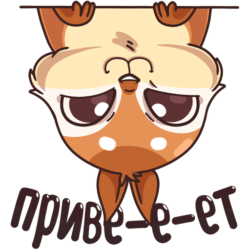 Стикер привет