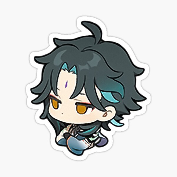 Стикеры Геншин Импакт Чиби Сяо