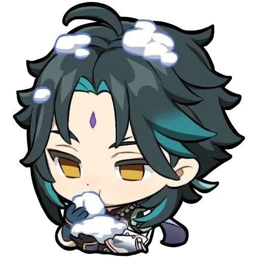 Сяо стикер со снегом