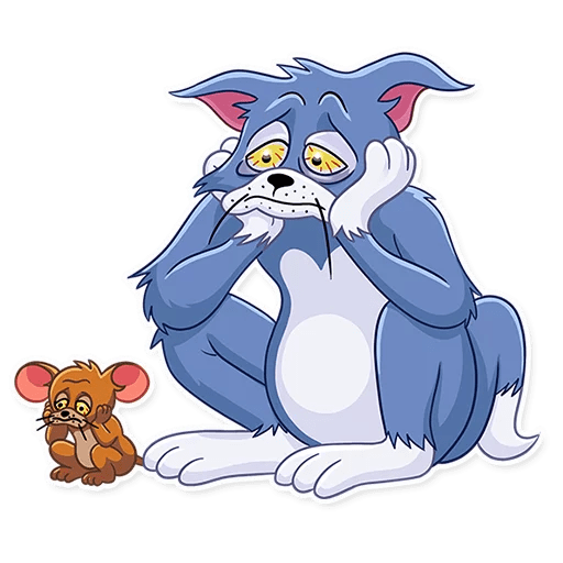 Наклейки том злой