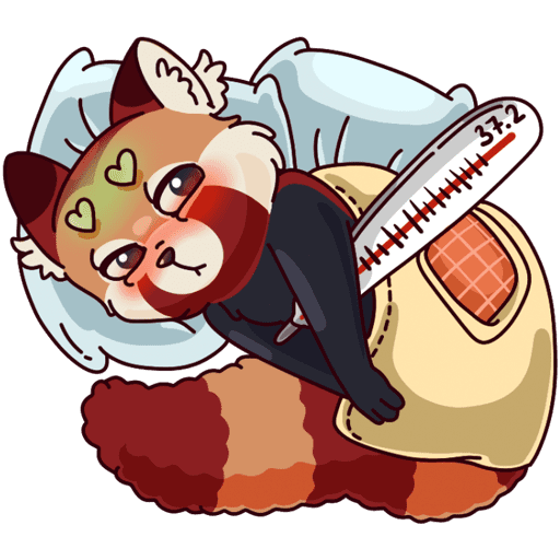 Стикер я болею