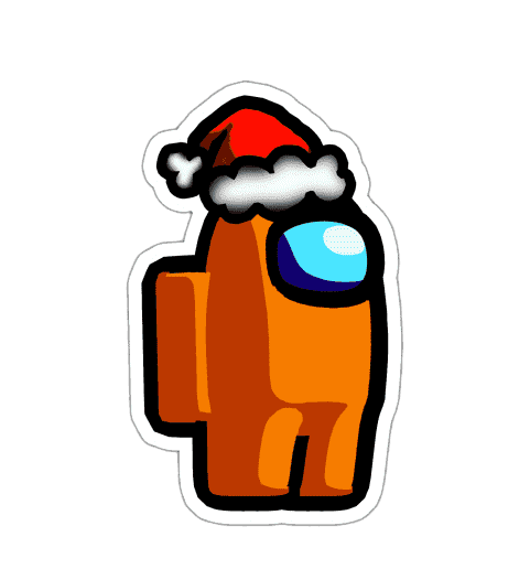 Амонг АС В новогодней шапке