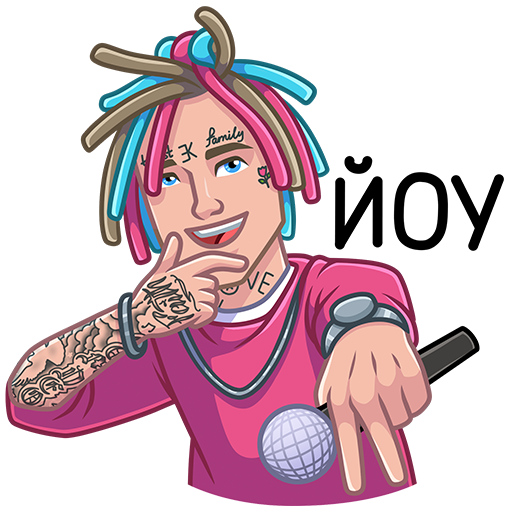 Певец стикер