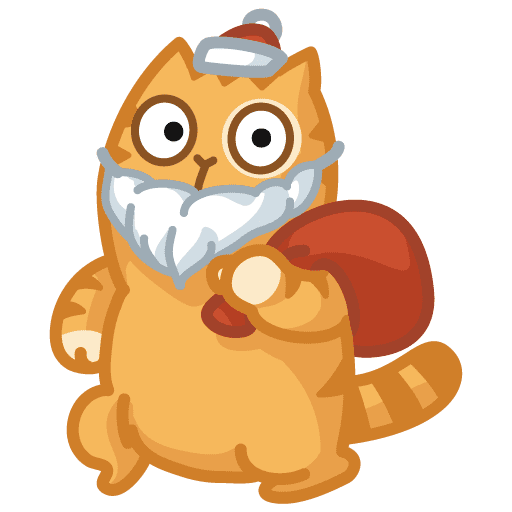 Стикеры новогодний хомяк Сеня