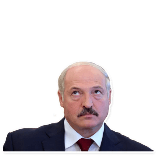 Александр Лукашенко на белом фоне
