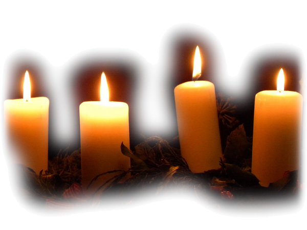 Свеча памяти на прозрачном фоне