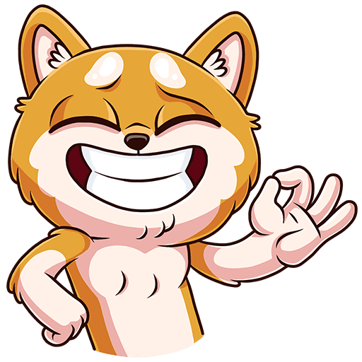 Радостный стикер