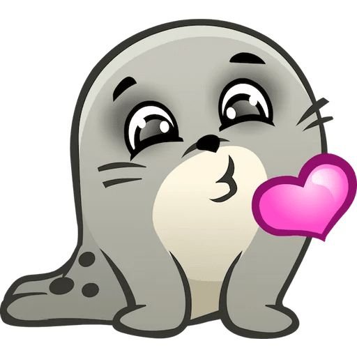 Тюлень стикер