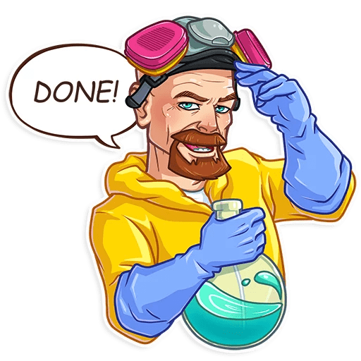 Стикер телеграм Уолтер Уайт