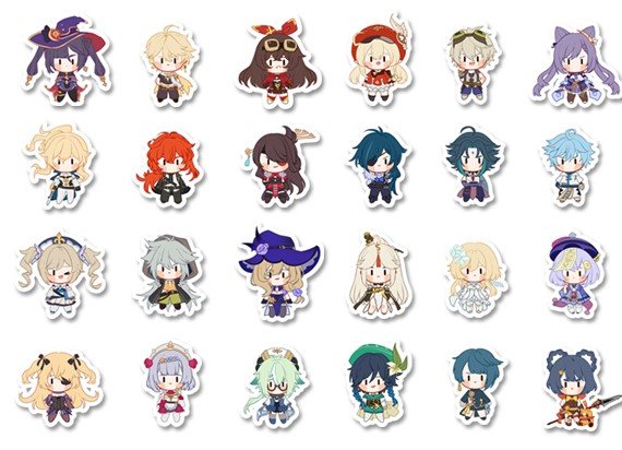 Наклейки Геншин ин пакт