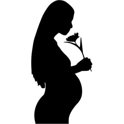 Наклейки на авто беременная с детьми