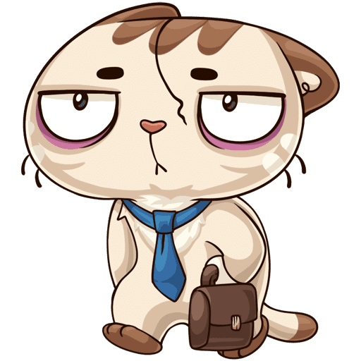 Уставший стикер