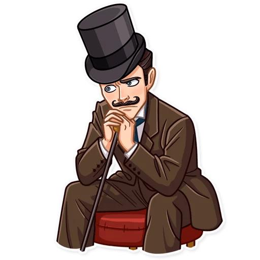 Стикер джентльмен