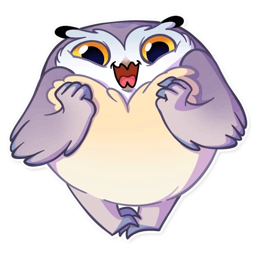 Стикеры телеграмм Совенок Фил