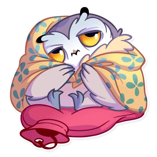 Стикеры Telegram "совёнок Фил" Стикеромания