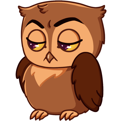 Совушка наклейка