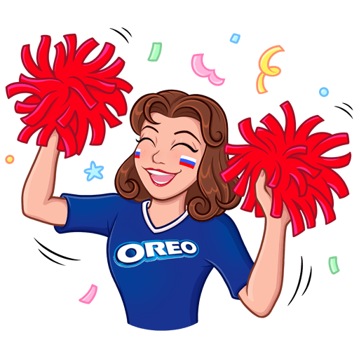 Радостный стикер ВК