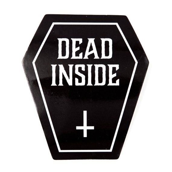 Надпись Dead inside gif