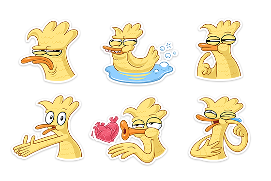 Наклейки уточка