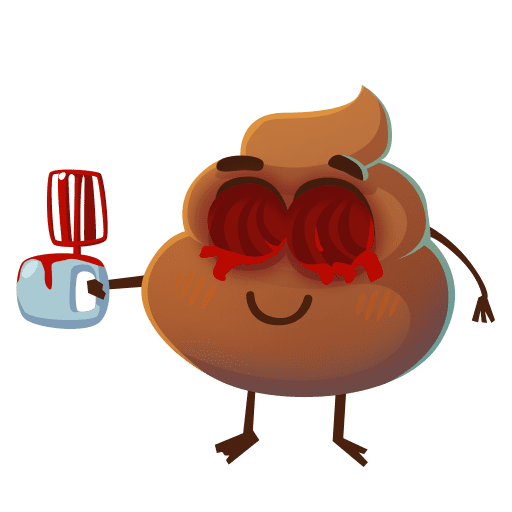 Смайлик с кровоточащими глазами