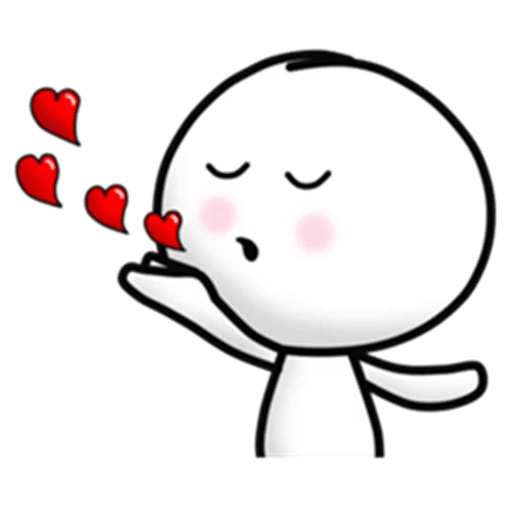 Воздушный поцелуй на прозрачном фоне