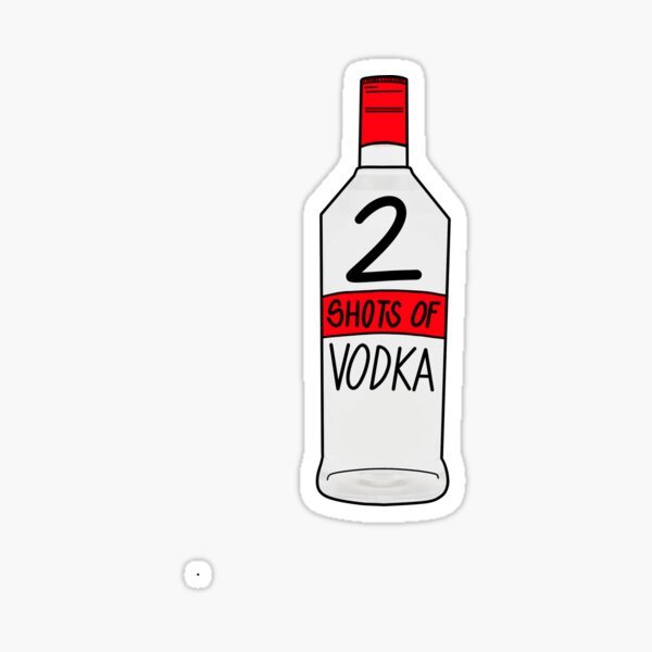 Водка стикер мультяшная