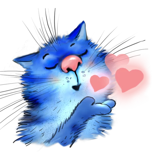 Синие коты Ирины Зенюк Стикеры