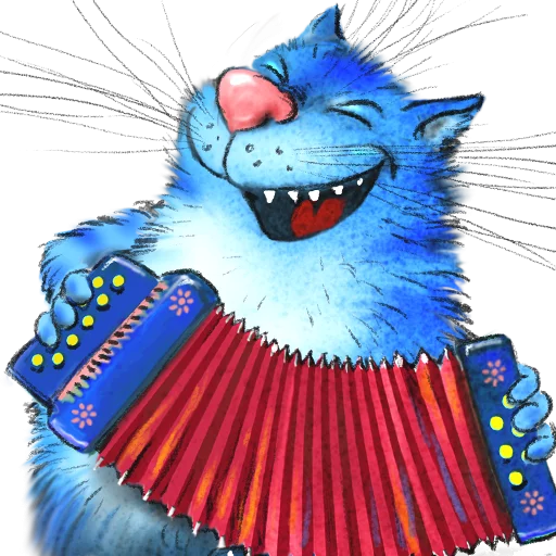 Синие коты Ирины Зенюк Стикеры