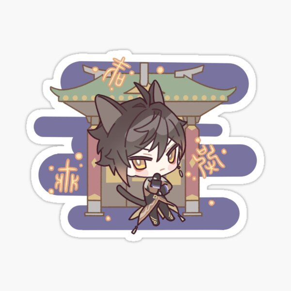 Стикеры Геншин Импакт Чиби Сяо