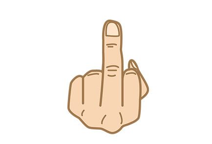 Смайлик со средним пальцем