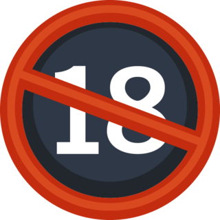 Emoji 18. Смайлики 18 +. ЭМОДЖИ запрет. 18 Зачеркнуто. Знак.