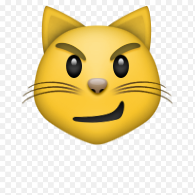 Смайлик кота с ухмылкой